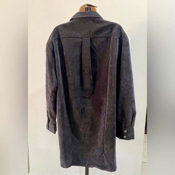 Zara women’s long sleeve light corduroy front open grey shirt, size M - Picture 2 of 4